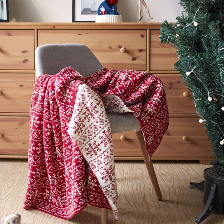 christmas knitted blanket