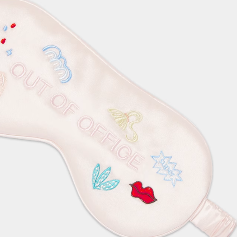 Full pattern Logo silk eye mask