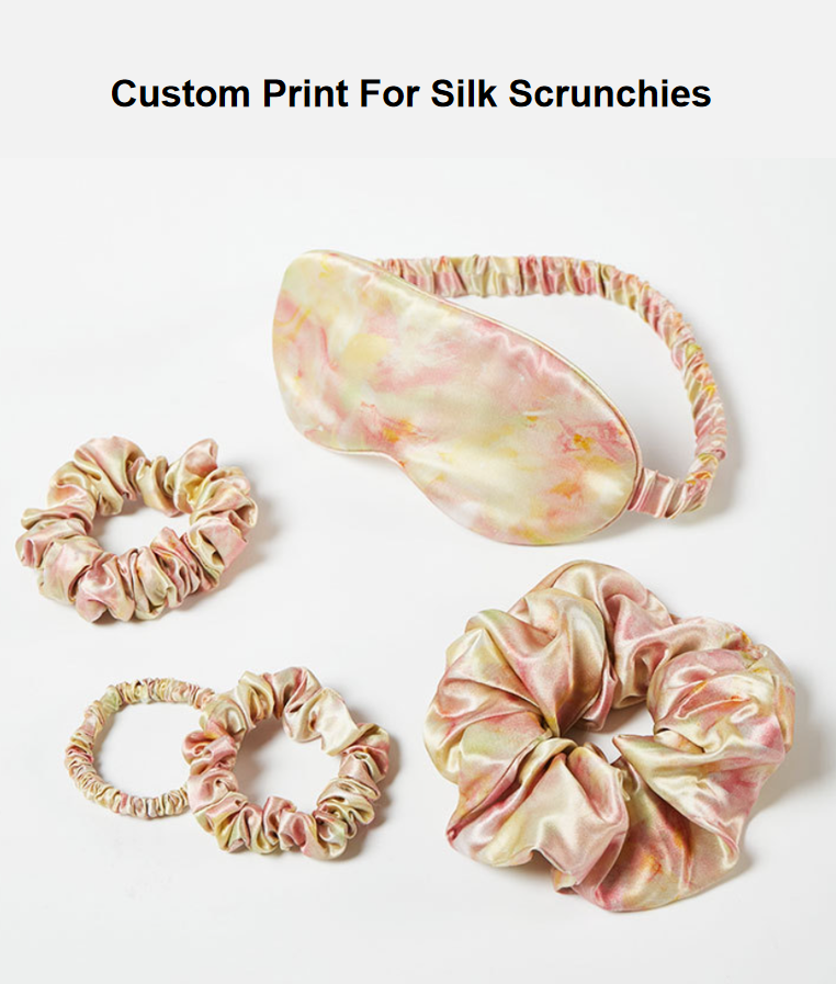Silk scruchies printing