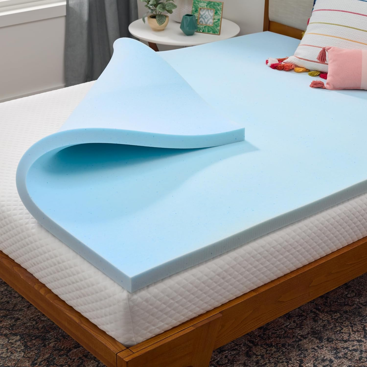 gel Memory Foam mattress topper flat