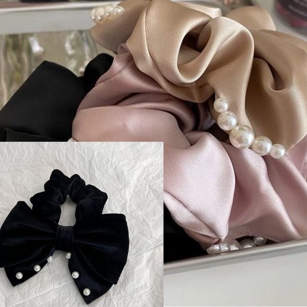 Custom design of Silk Scrunchies