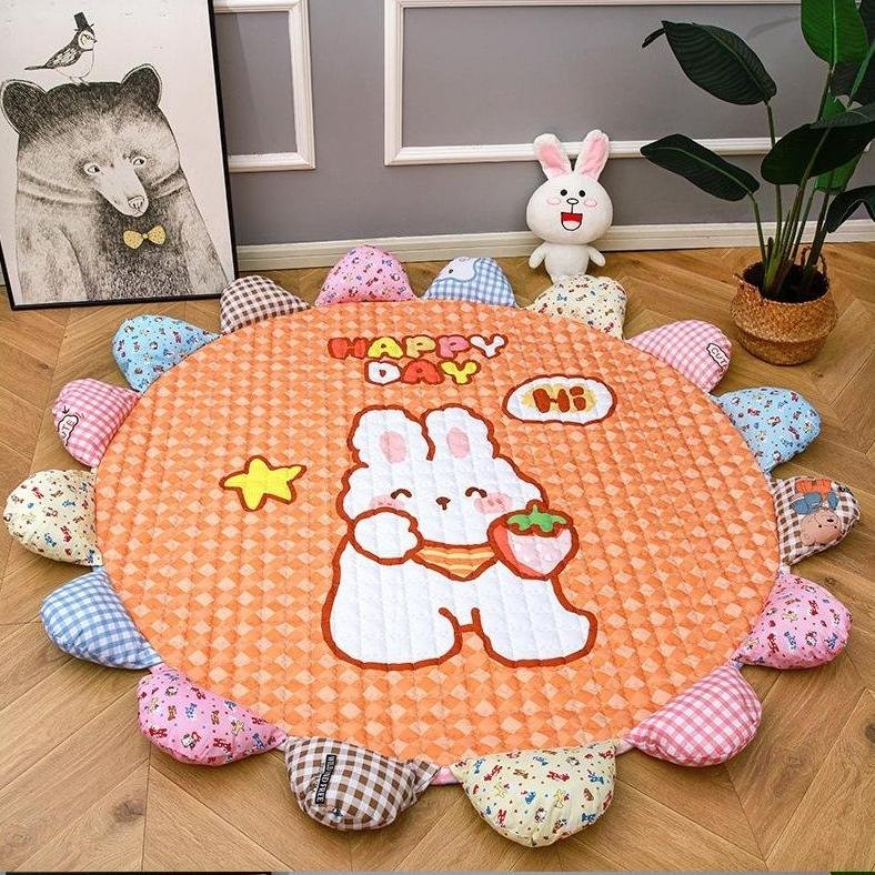 Round Shape Sun Design Baby Playing Mat