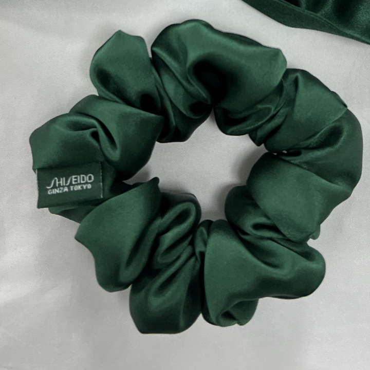 Custom Branded Label on Silk scrunchies